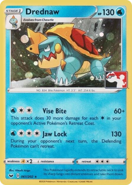 Drednaw (061/202) (Play Pokemon Promo) [League & Championship Cards] | Gam3 Escape