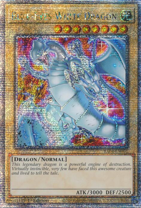 Blue-Eyes White Dragon (New Art) [RA04-EN002] Quarter Century Secret Rare | Gam3 Escape