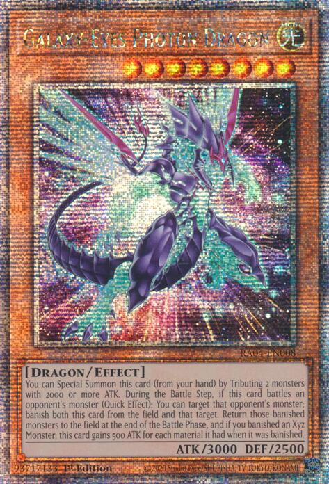 Galaxy-Eyes Photon Dragon (New Art) [RA04-EN008] Quarter Century Secret Rare | Gam3 Escape