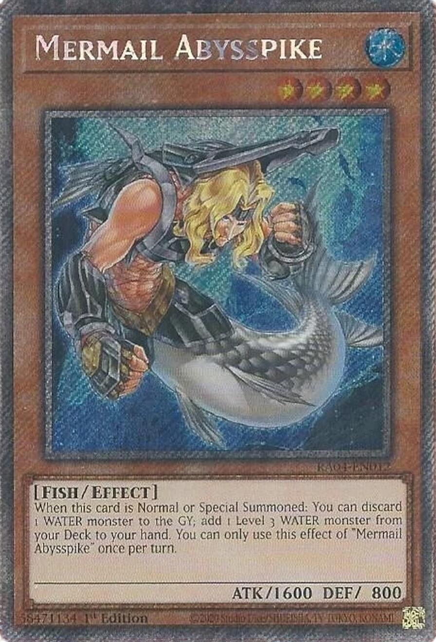 Mermail Abysspike [RA04-EN012] Platinum Secret Rare | Gam3 Escape