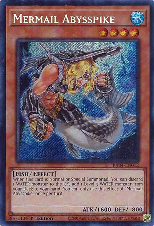 Mermail Abysspike [RA04-EN012] Secret Rare | Gam3 Escape