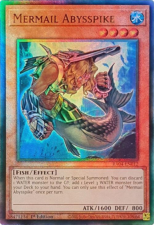 Mermail Abysspike [RA04-EN012] Prismatic Ultimate Rare | Gam3 Escape