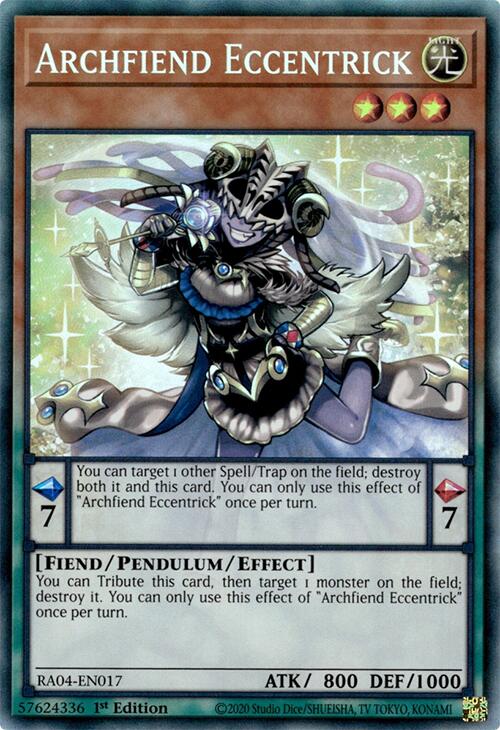 Archfiend Eccentrick [RA04-EN017] Prismatic Collector's Rare | Gam3 Escape