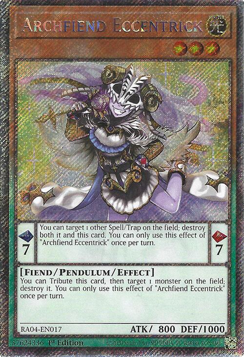 Archfiend Eccentrick [RA04-EN017] Platinum Secret Rare | Gam3 Escape