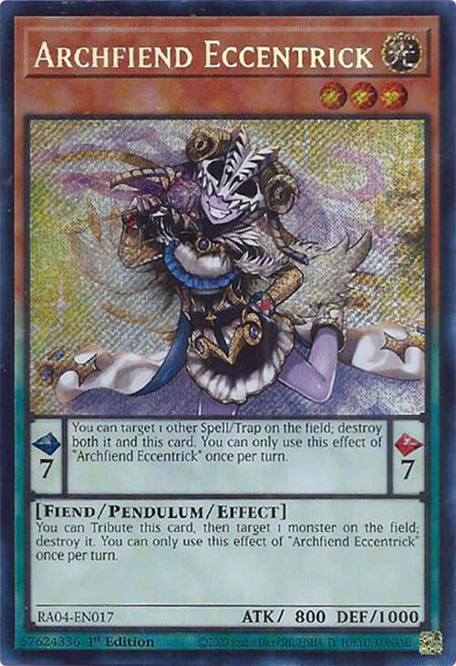 Archfiend Eccentrick [RA04-EN017] Secret Rare | Gam3 Escape