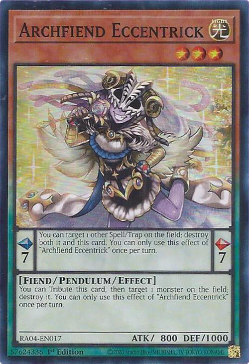 Archfiend Eccentrick [RA04-EN017] Super Rare | Gam3 Escape