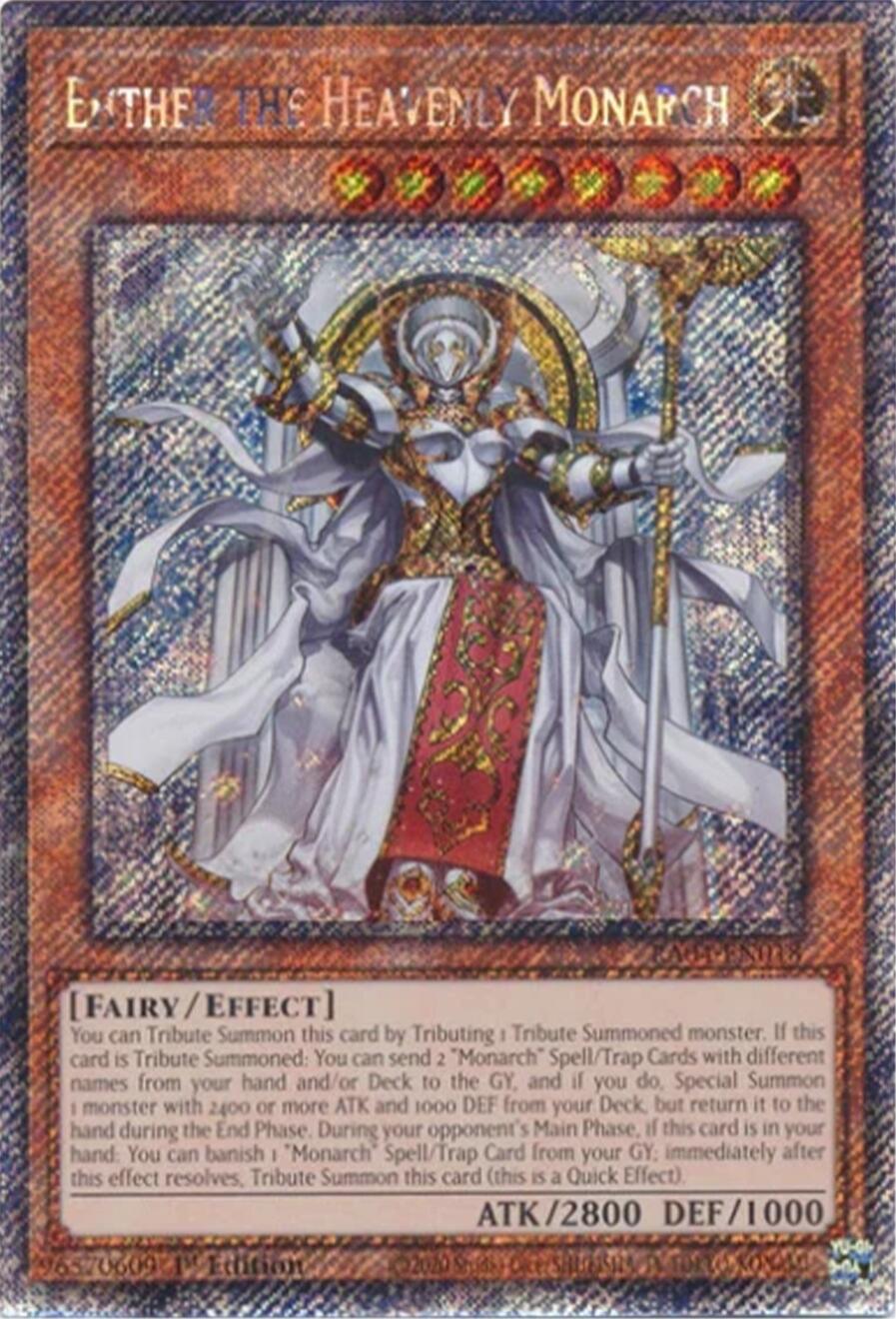 Ehther the Heavenly Monarch [RA04-EN018] Platinum Secret Rare | Gam3 Escape