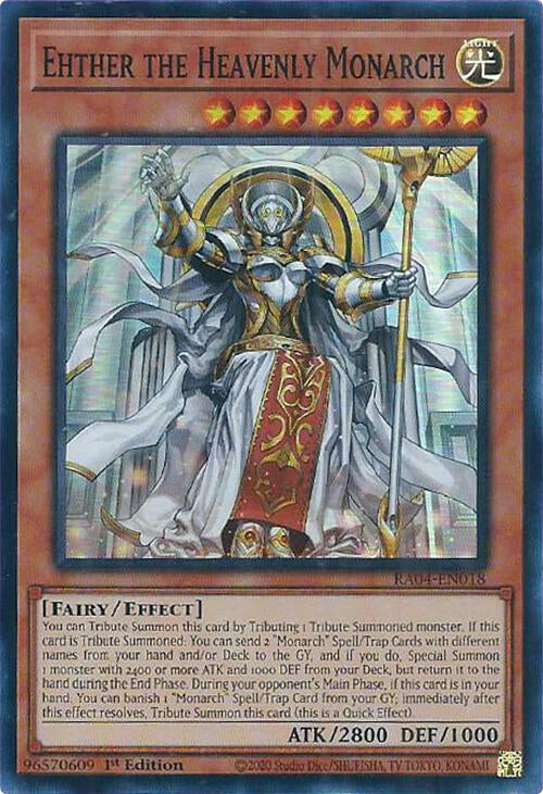 Ehther the Heavenly Monarch [RA04-EN018] Super Rare | Gam3 Escape