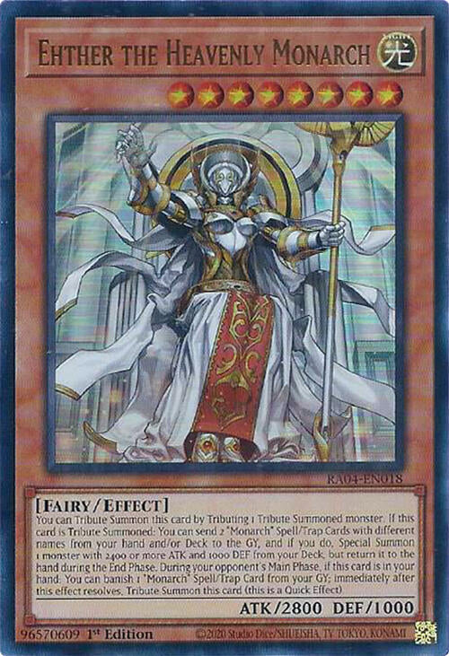 Ehther the Heavenly Monarch [RA04-EN018] Ultra Rare | Gam3 Escape