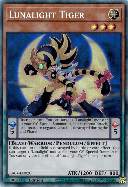 Lunalight Tiger [RA04-EN020] Prismatic Collector's Rare | Gam3 Escape