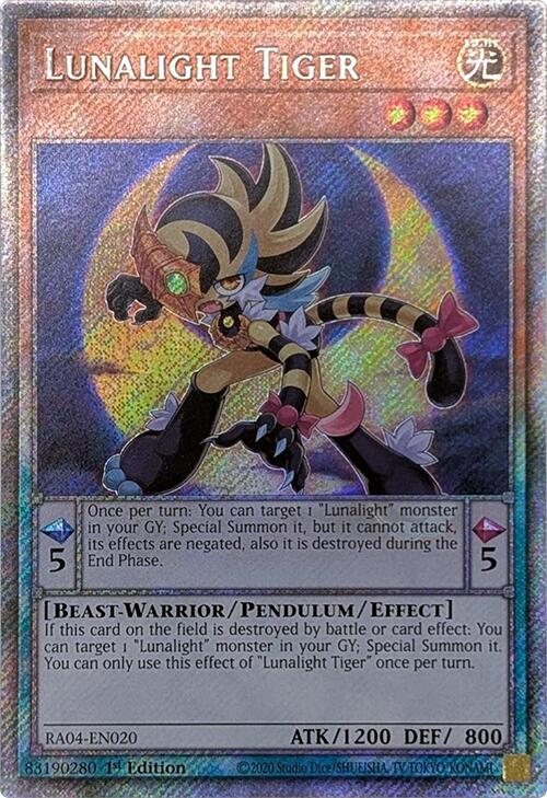 Lunalight Tiger [RA04-EN020] Platinum Secret Rare | Gam3 Escape