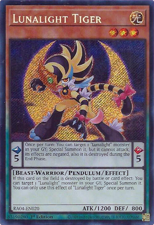 Lunalight Tiger [RA04-EN020] Secret Rare | Gam3 Escape