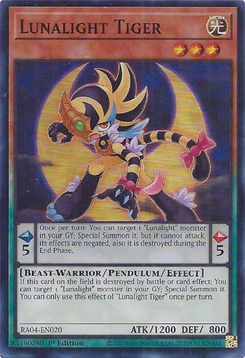 Lunalight Tiger [RA04-EN020] Super Rare | Gam3 Escape