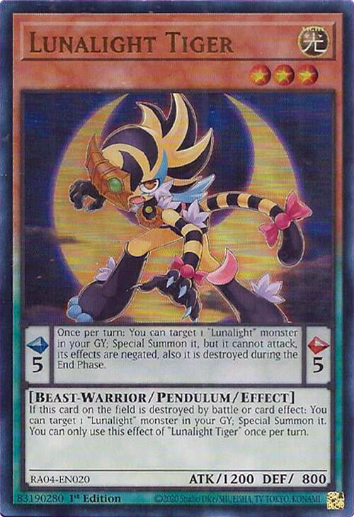 Lunalight Tiger [RA04-EN020] Ultra Rare | Gam3 Escape