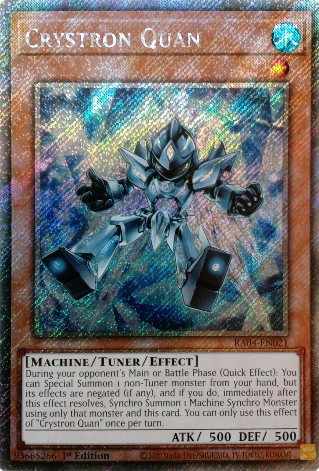 Crystron Quan [RA04-EN021] Platinum Secret Rare | Gam3 Escape