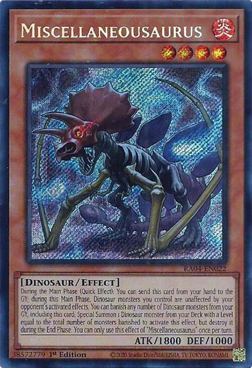 Miscellaneousaurus [RA04-EN022] Secret Rare | Gam3 Escape