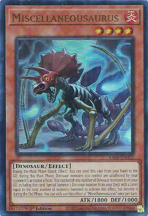 Miscellaneousaurus [RA04-EN022] Ultra Rare | Gam3 Escape