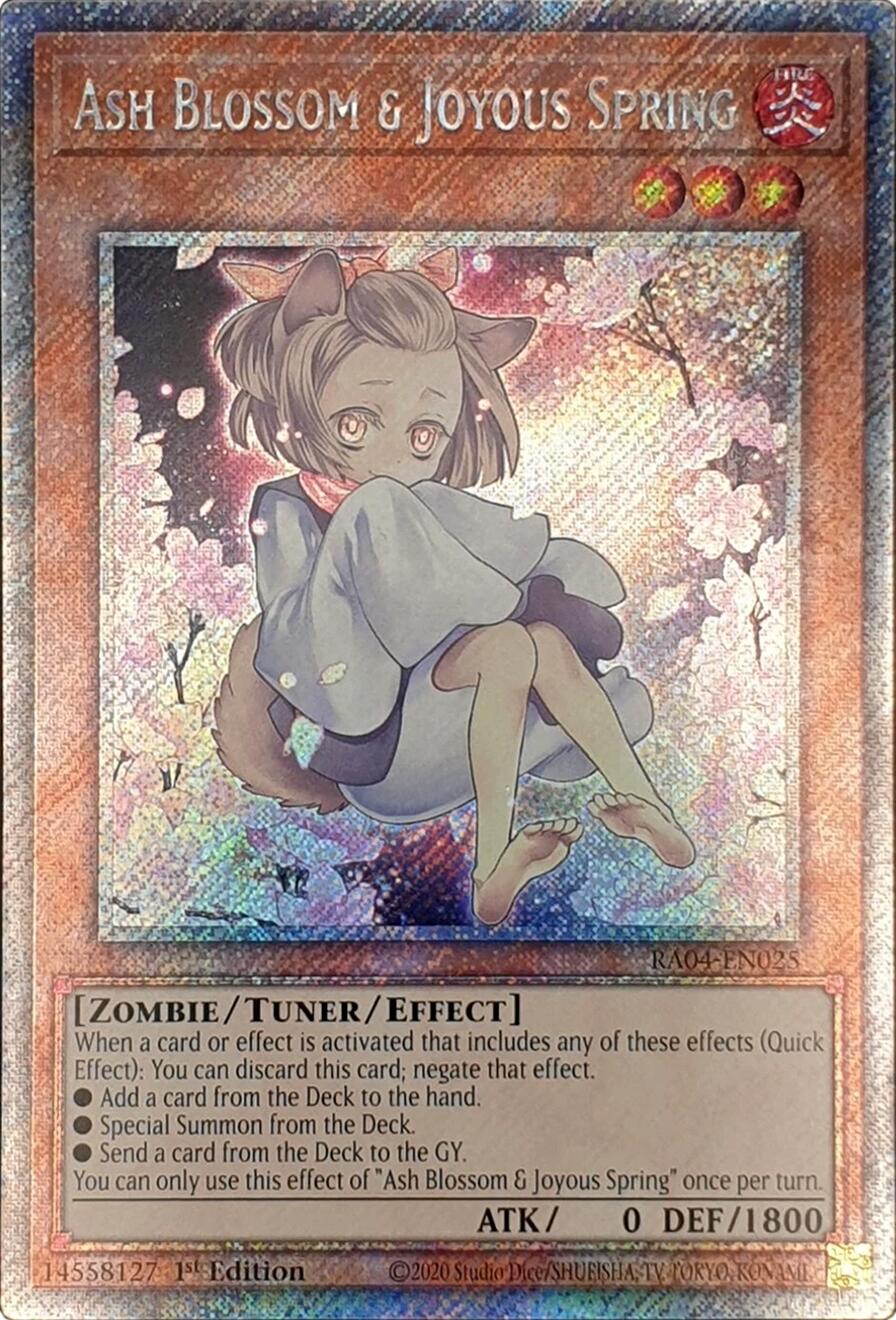 Ash Blossom & Joyous Spring (Alternate Art) [RA04-EN025] Platinum Secret Rare | Gam3 Escape
