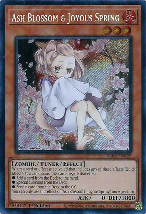 Ash Blossom & Joyous Spring (Alternate Art) [RA04-EN025] Secret Rare | Gam3 Escape