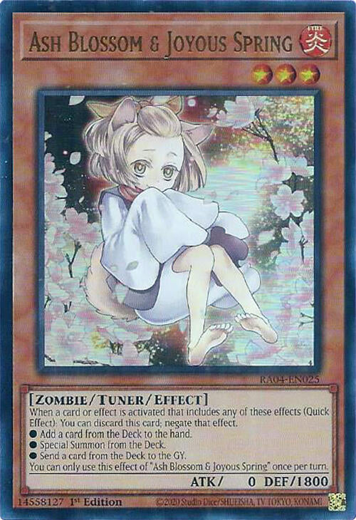 Ash Blossom & Joyous Spring (Alternate Art) [RA04-EN025] Ultra Rare | Gam3 Escape