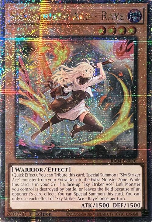 Sky Striker Ace - Raye (New Art) [RA04-EN026] Quarter Century Secret Rare | Gam3 Escape