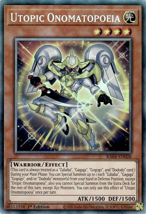 Utopic Onomatopoeia [RA04-EN028] Prismatic Collector's Rare | Gam3 Escape
