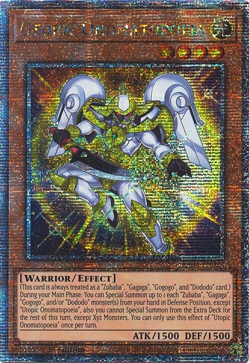 Utopic Onomatopoeia [RA04-EN028] Quarter Century Secret Rare | Gam3 Escape