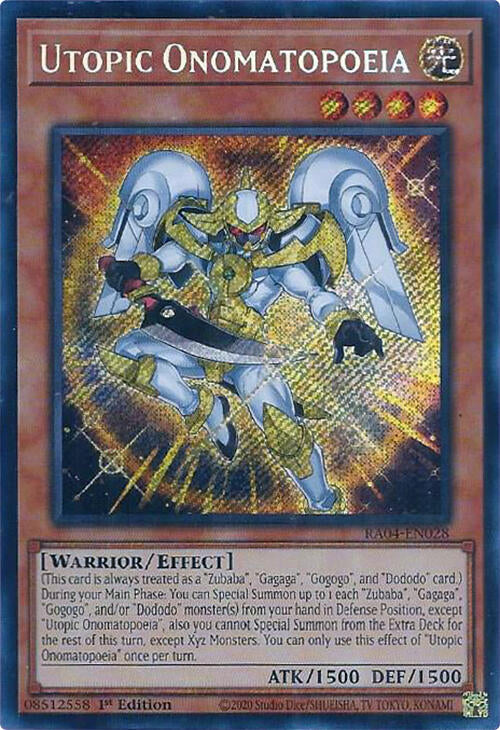 Utopic Onomatopoeia [RA04-EN028] Secret Rare | Gam3 Escape