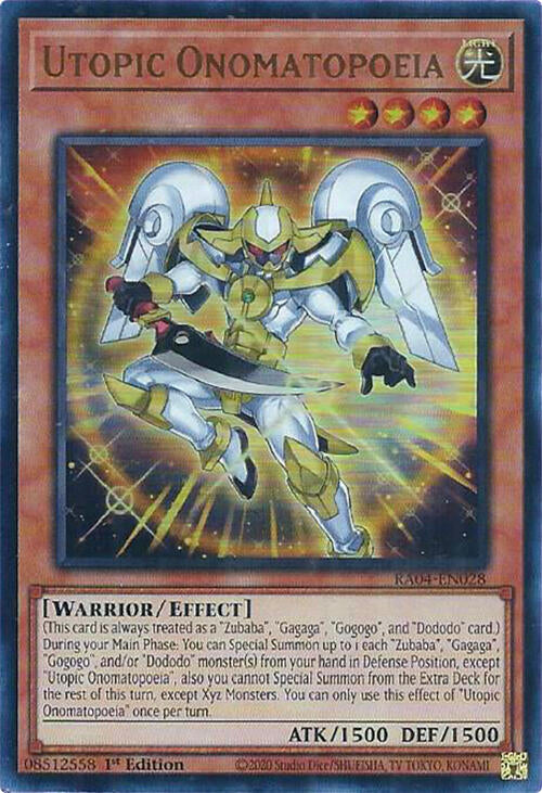Utopic Onomatopoeia [RA04-EN028] Ultra Rare | Gam3 Escape
