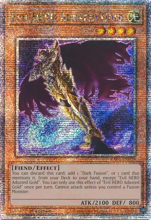 Evil HERO Adusted Gold [RA04-EN029] Quarter Century Secret Rare | Gam3 Escape