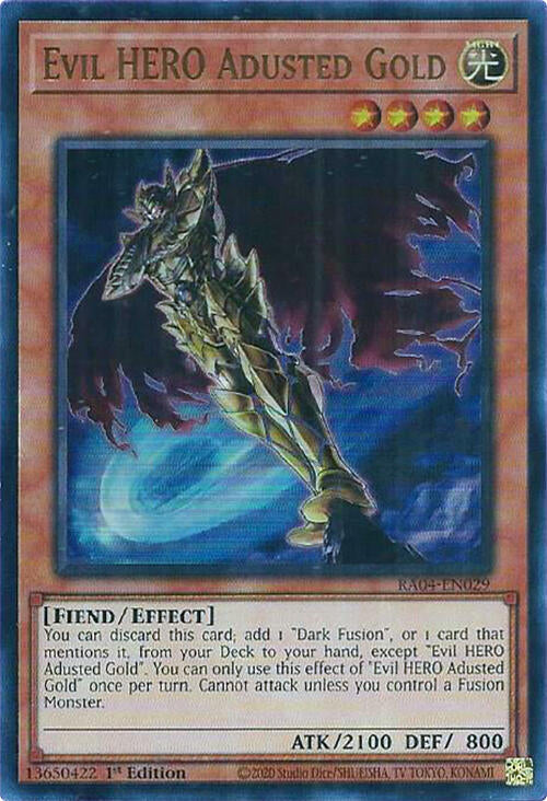 Evil HERO Adusted Gold [RA04-EN029] Ultra Rare | Gam3 Escape