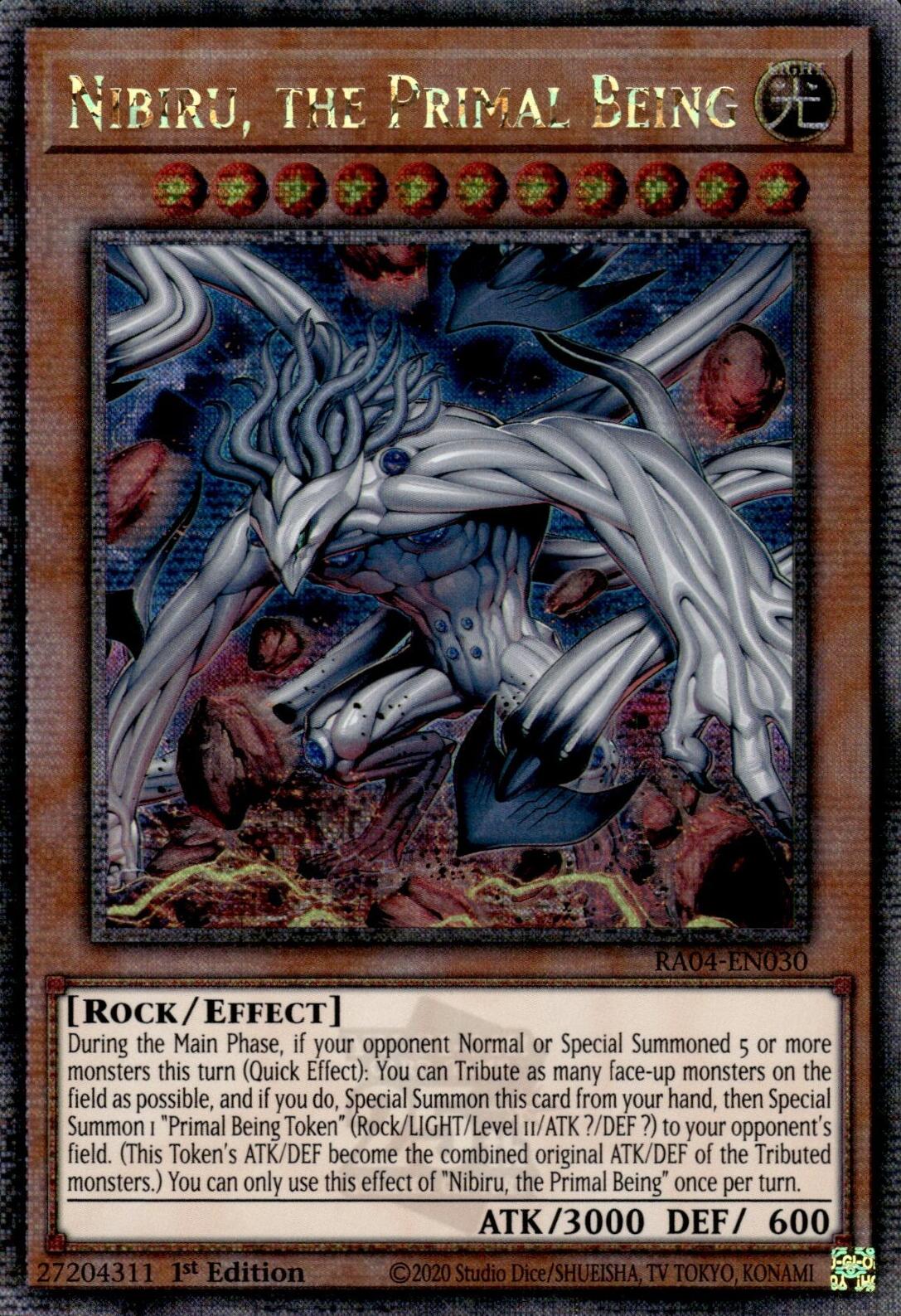 Nibiru, the Primal Being (New Art) [RA04-EN030] Quarter Century Secret Rare | Gam3 Escape