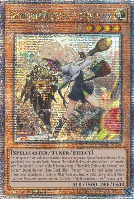 Incredible Ecclesia, the Virtuous (New Art) [RA04-EN039] Quarter Century Secret Rare | Gam3 Escape