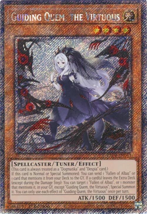 Guiding Quem, the Virtuous [RA04-EN043] Platinum Secret Rare | Gam3 Escape