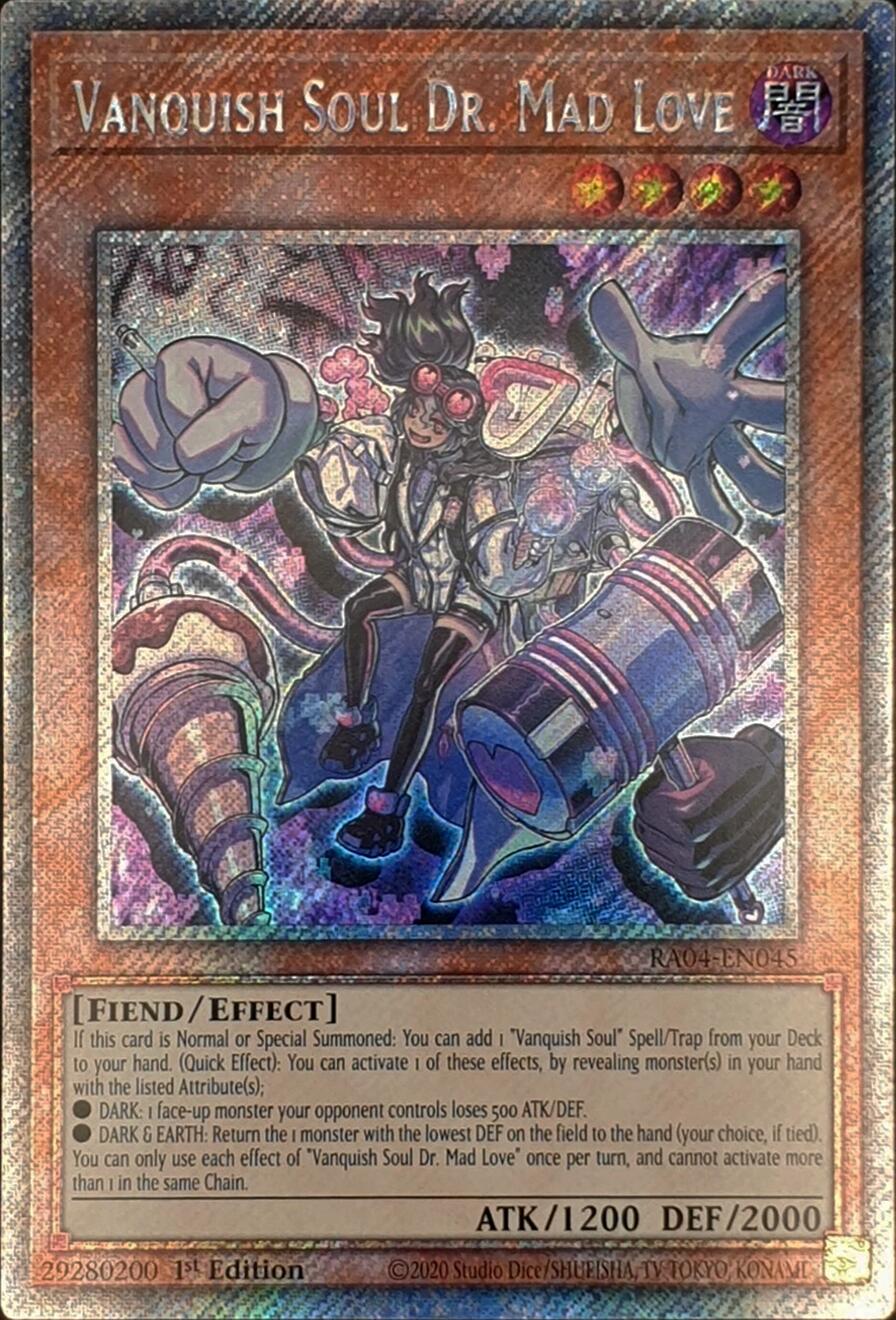 Vanquish Soul Dr. Mad Love [RA04-EN045] Platinum Secret Rare | Gam3 Escape