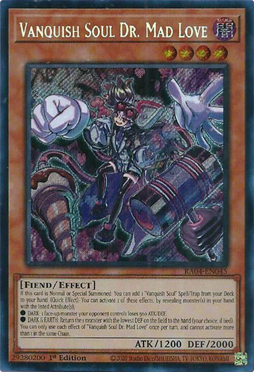 Vanquish Soul Dr. Mad Love [RA04-EN045] Secret Rare | Gam3 Escape