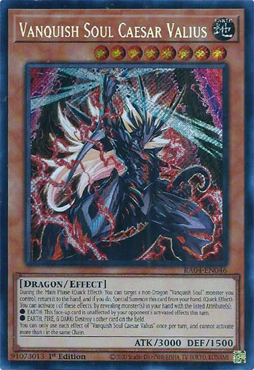 Vanquish Soul Caesar Valius [RA04-EN046] Secret Rare | Gam3 Escape