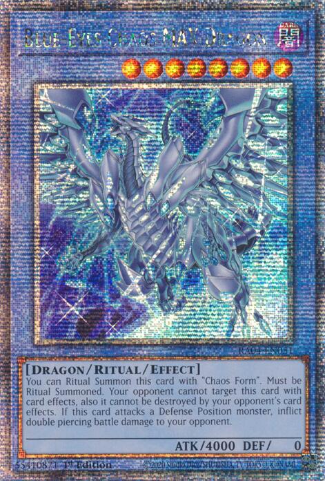 Blue-Eyes Chaos MAX Dragon (New Art) [RA04-EN051] Quarter Century Secret Rare | Gam3 Escape