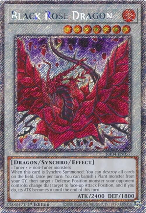 Black Rose Dragon [RA04-EN057] Platinum Secret Rare | Gam3 Escape