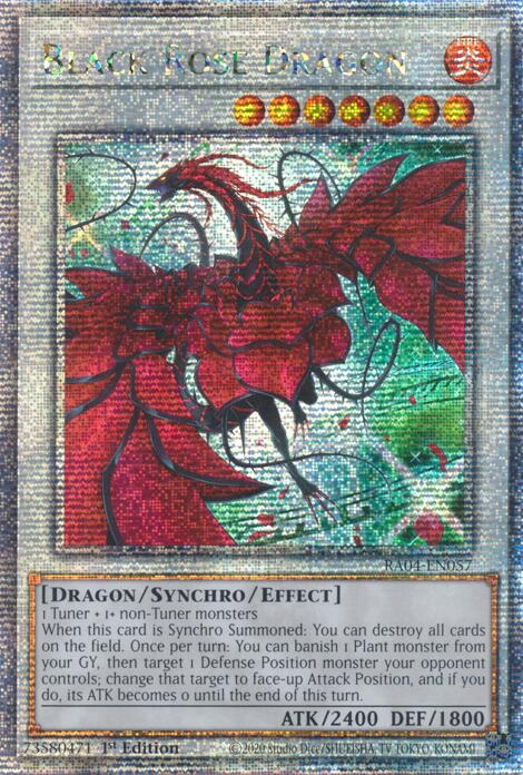 Black Rose Dragon (Alternate Art) [RA04-EN057] Quarter Century Secret Rare | Gam3 Escape