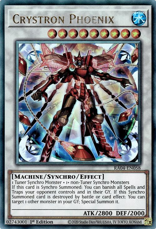 Crystron Phoenix [RA04-EN058] Prismatic Ultimate Rare | Gam3 Escape