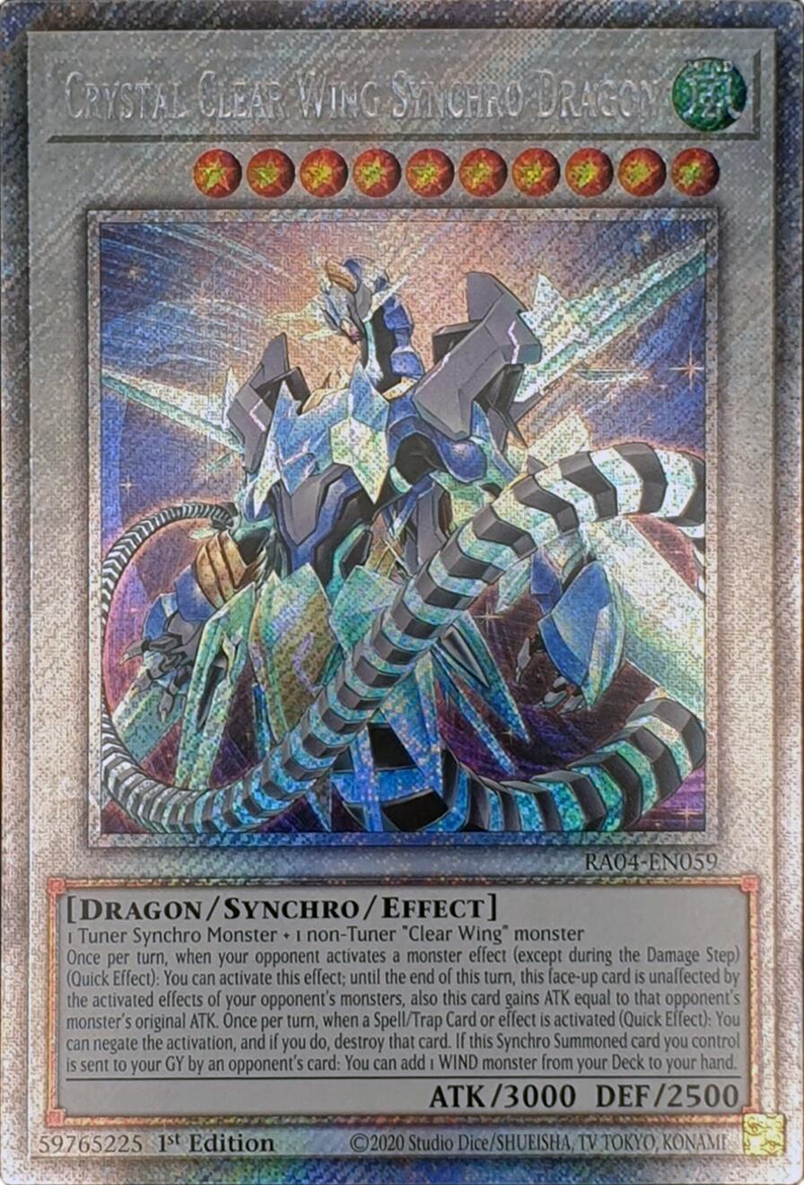 Crystal Clear Wing Synchro Dragon [RA04-EN059] Platinum Secret Rare | Gam3 Escape