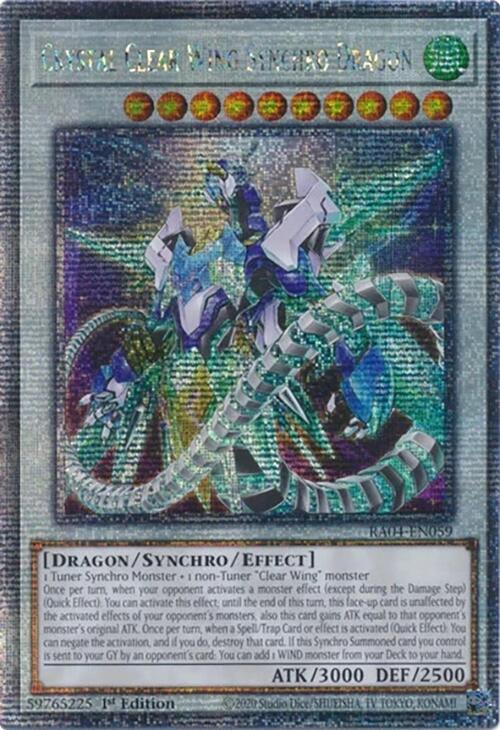 Crystal Clear Wing Synchro Dragon [RA04-EN059] Quarter Century Secret Rare | Gam3 Escape