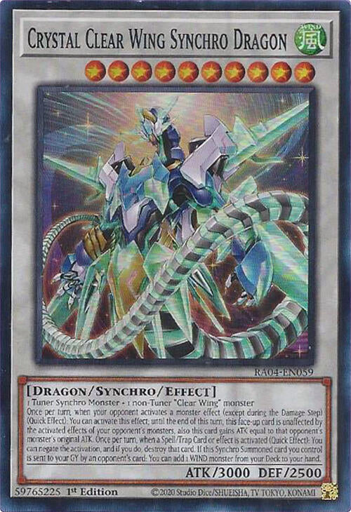 Crystal Clear Wing Synchro Dragon [RA04-EN059] Super Rare | Gam3 Escape