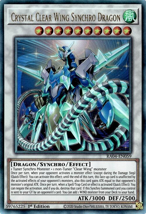 Crystal Clear Wing Synchro Dragon [RA04-EN059] Prismatic Ultimate Rare | Gam3 Escape