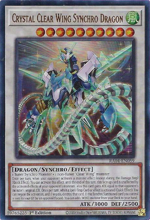 Crystal Clear Wing Synchro Dragon [RA04-EN059] Ultra Rare | Gam3 Escape