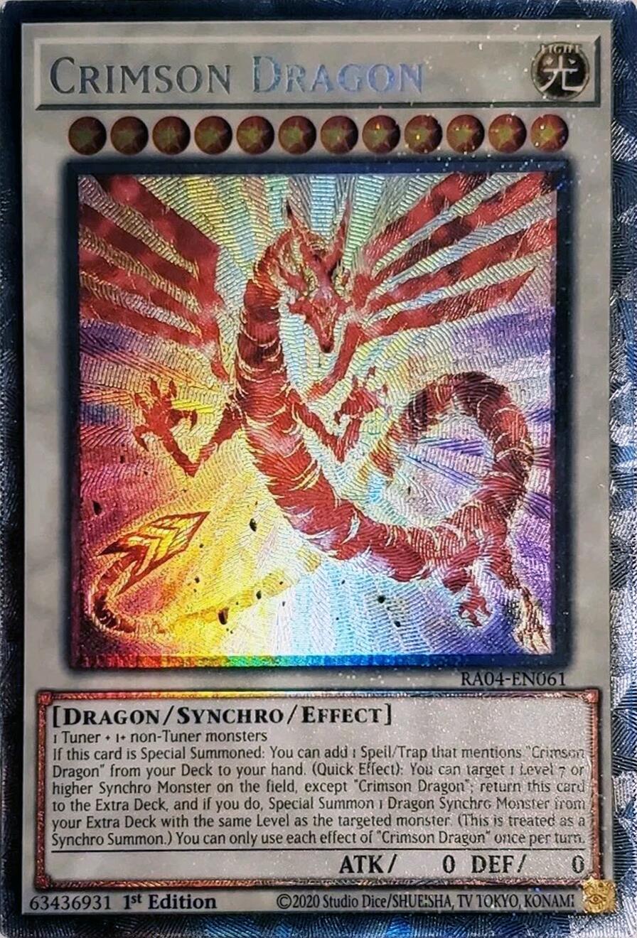 Crimson Dragon (card) [RA04-EN061] Prismatic Collector's Rare | Gam3 Escape