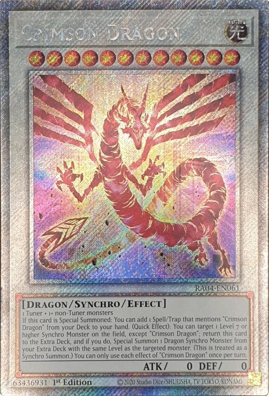 Crimson Dragon (card) [RA04-EN061] Platinum Secret Rare | Gam3 Escape