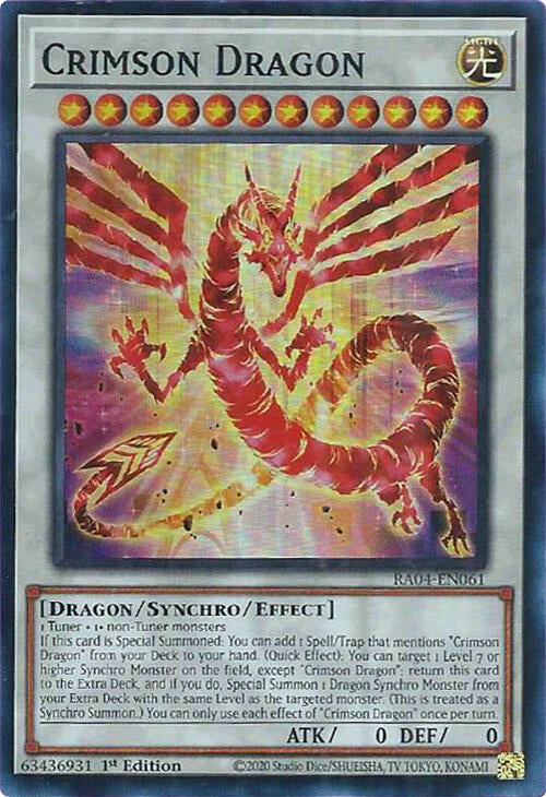 Crimson Dragon (card) [RA04-EN061] Super Rare | Gam3 Escape