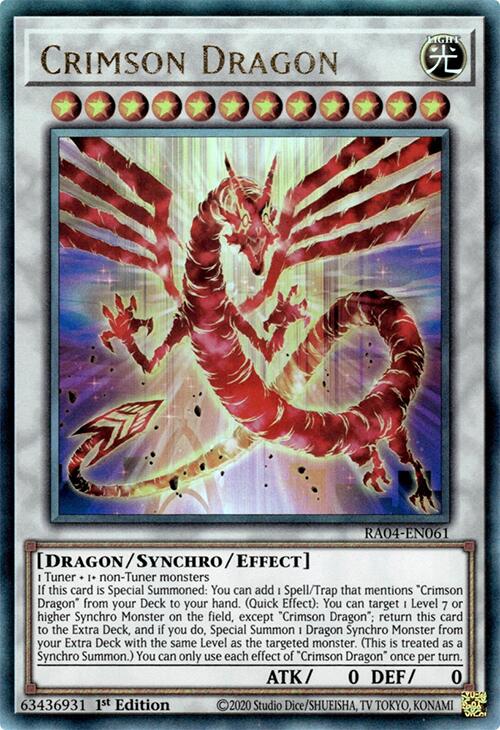 Crimson Dragon (card) [RA04-EN061] Prismatic Ultimate Rare | Gam3 Escape